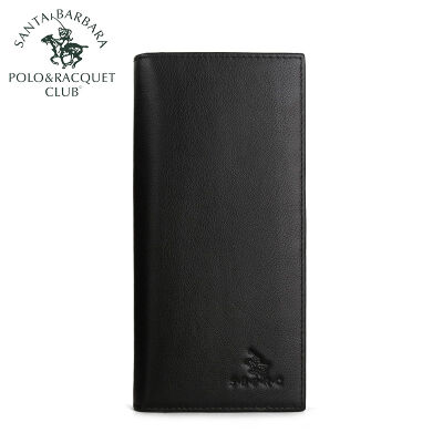 圣大保罗钱包男士真皮长款头层牛皮长款票夹商务多卡位钱夹&nbsp;黑色